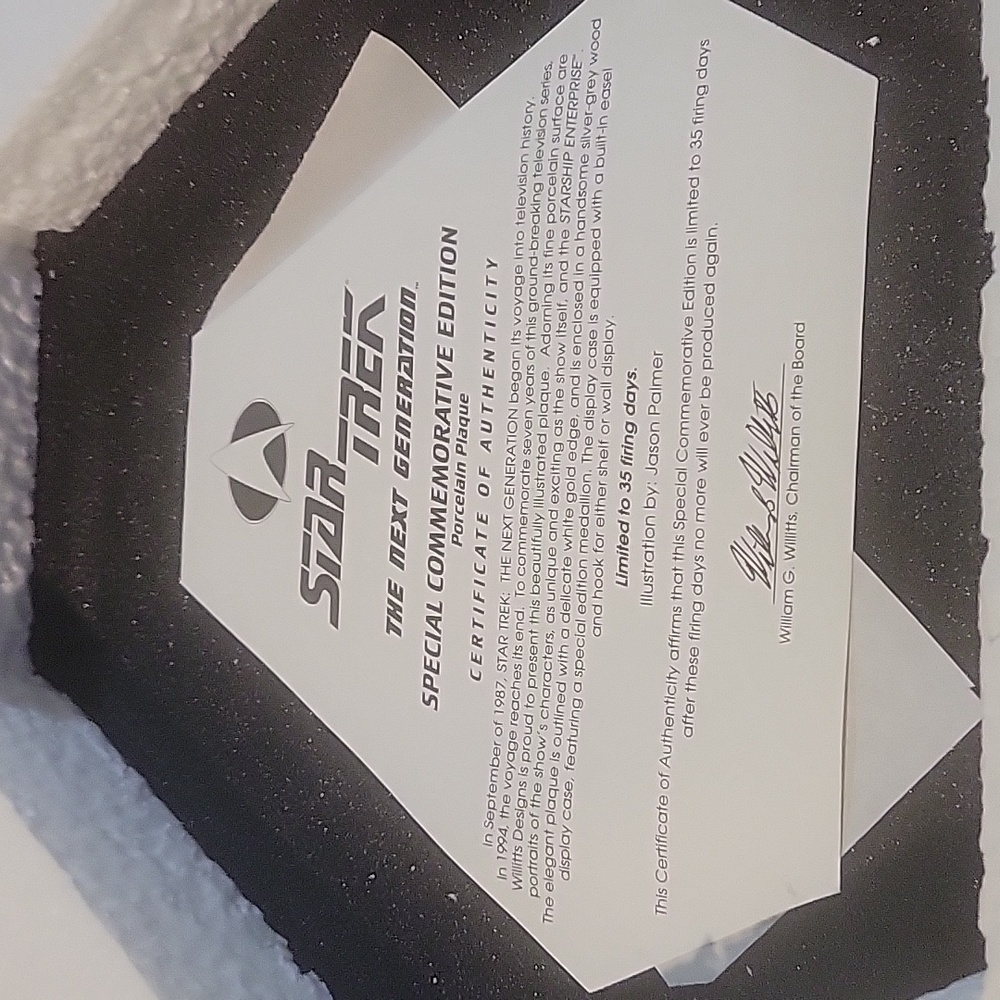 Star Trek Commemorative Collection framed plate Authentic 25th Anniversary - Picture 4 of 5